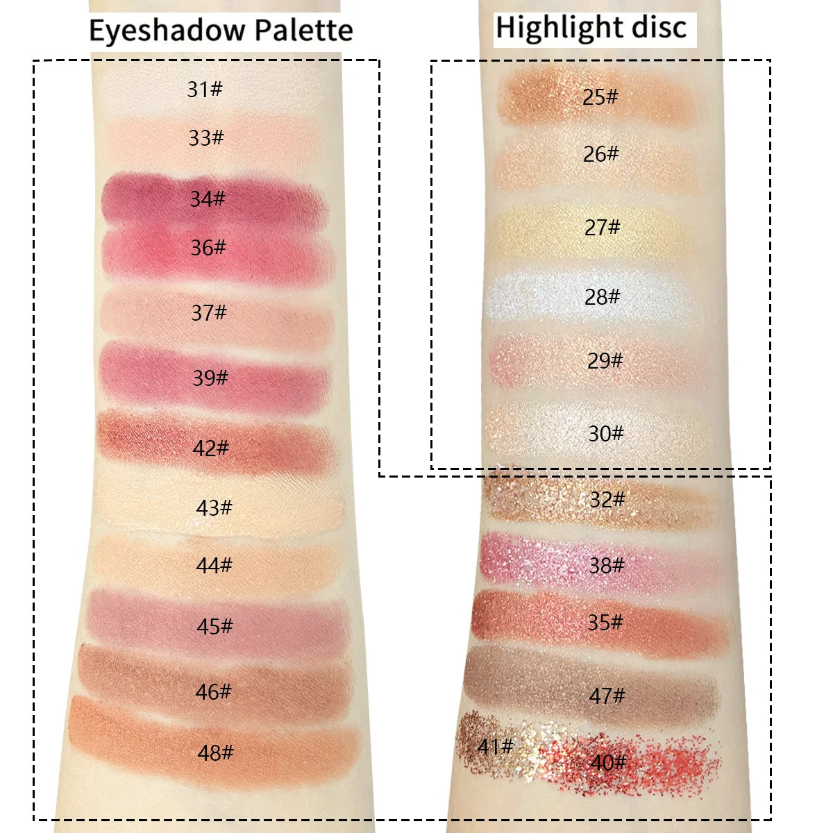 48 Colour Paper Palette Blush Concealer Highlighter Contour Eyeshadow 4-in-1 Set Professional Makeup Set