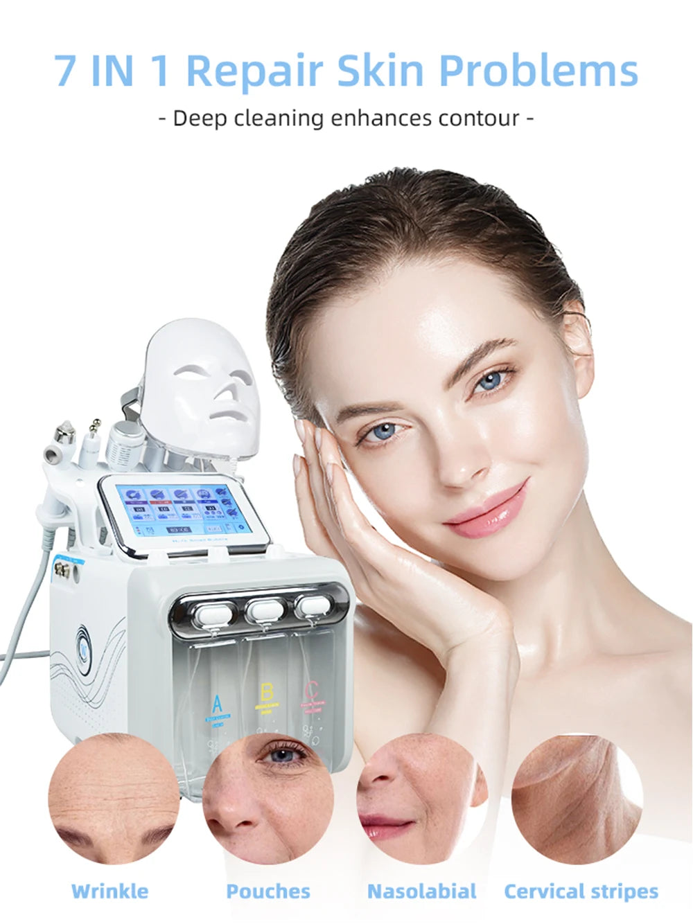 Hydro Water Oxygen Jet Peel Machine Oxy Spray Facial Machine Face Cleaning RF Lifting Dermabrasion Skin Care Beauty Device Spa