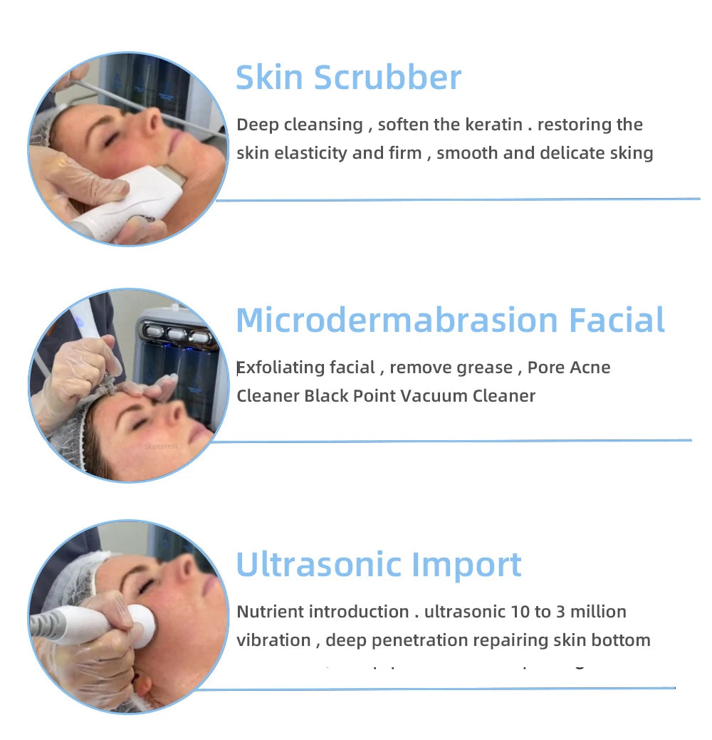 Hydro Water Oxygen Jet Peel Machine Oxy Spray Facial Machine Face Cleaning RF Lifting Dermabrasion Skin Care Beauty Device Spa